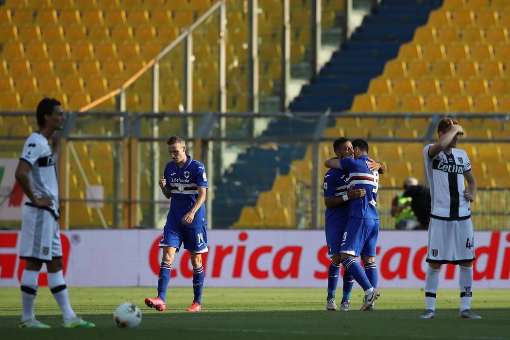 Fotbalisté Sampdorie otočili duel s Parmou z 0:2 na 3:2