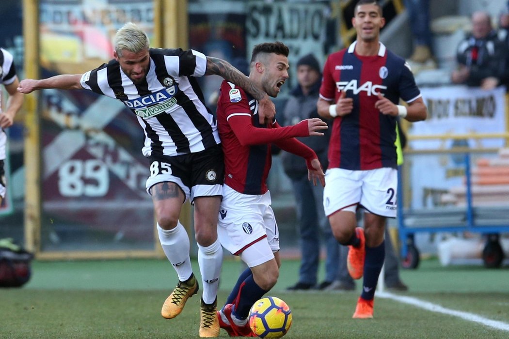 Utkání italské Serie A mezi Udine a Boloňou