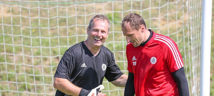 Jaroslav Drobný na tréninku Dynama České Budějovice.