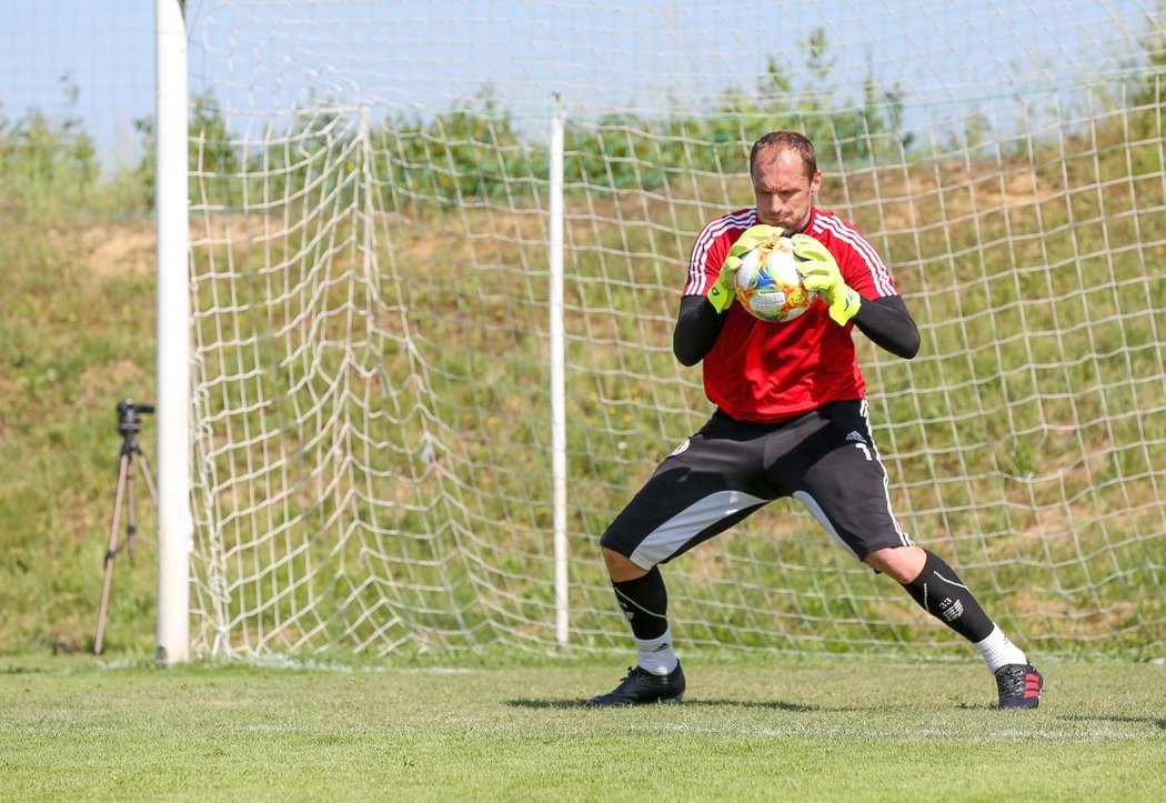 Jaroslav Drobný na tréninku Dynama České Budějovice.