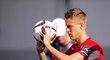 Ondřej Petrák na tréninku fotbalistů do 21 let na soustředění v rakouském Kaprunu