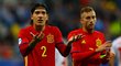Fotbalisté španělské jednadvacítky během utkání s Makedonií