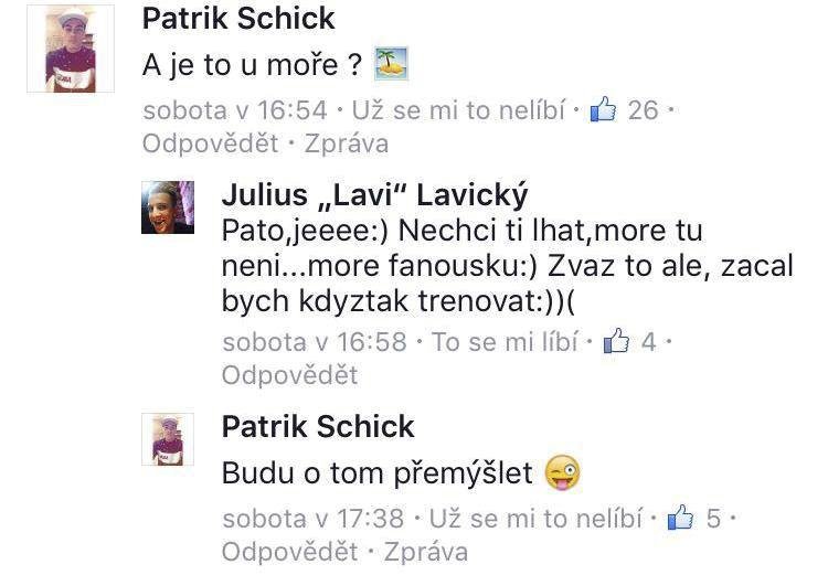 Patrik Schick se nad Laviho nabídkou dobře bavil