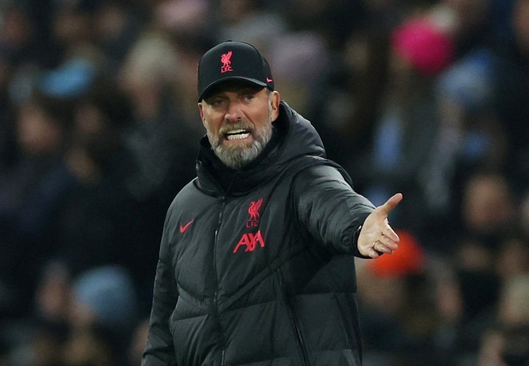 Jürgen Klopp během pohárového zápasu Liverpoolu proti City