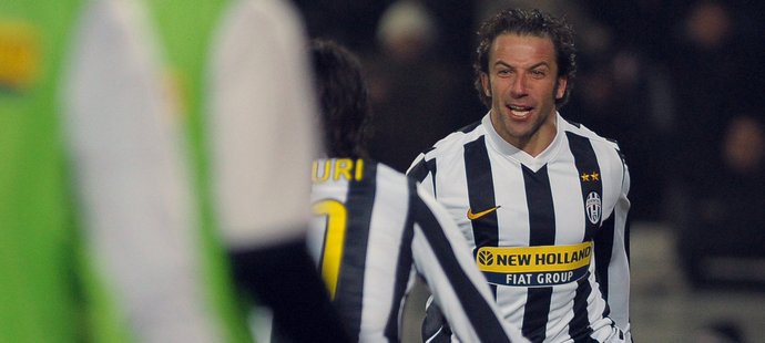 Radující se Alessandro Del Piero z turínského Juventusu.