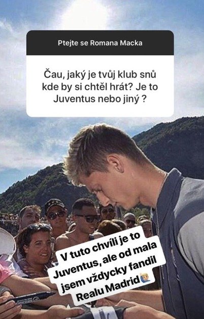 Roman Macek odpovídal fanouškům na instagramu iSport.cz