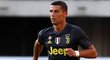 Portugalská hvězda Cristiano Ronaldo během zápasu Juventusu proti Chievu Verona