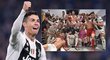 Cristiano Ronaldo hattrickem zařídil postup Juventusu do čtvrtfinále Ligy mistrů