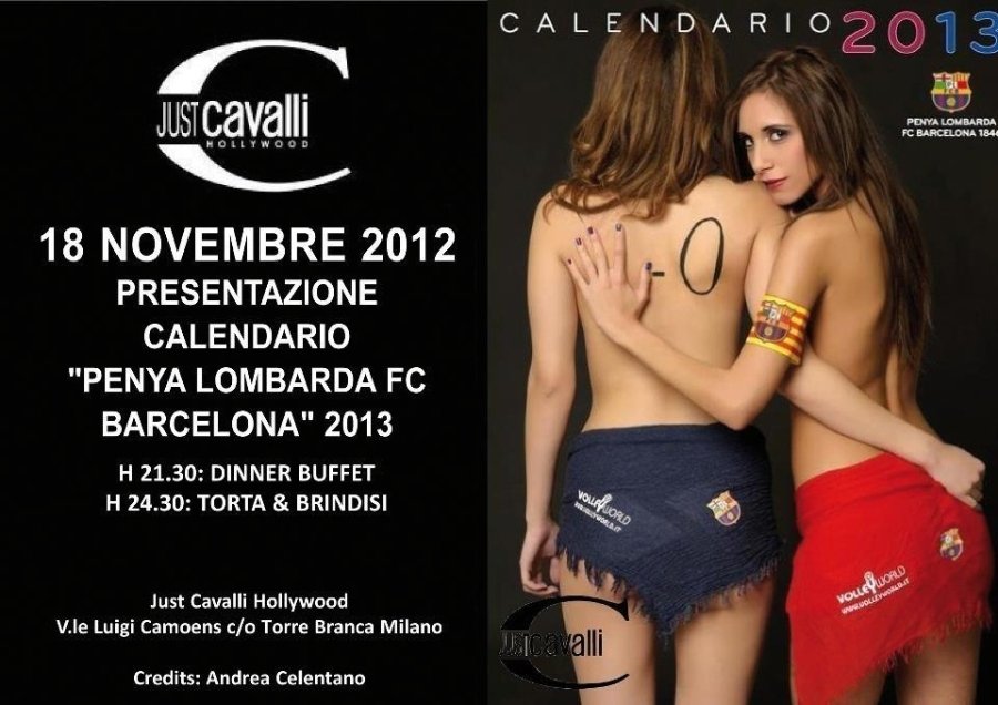 V kalendáři fotbalové Barcelony pózují dvě pěkné mladé slečny