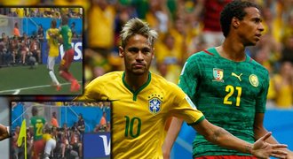 Pád na fotografy, pak góly! Neymar oplatil útok šíleného Kamerunce