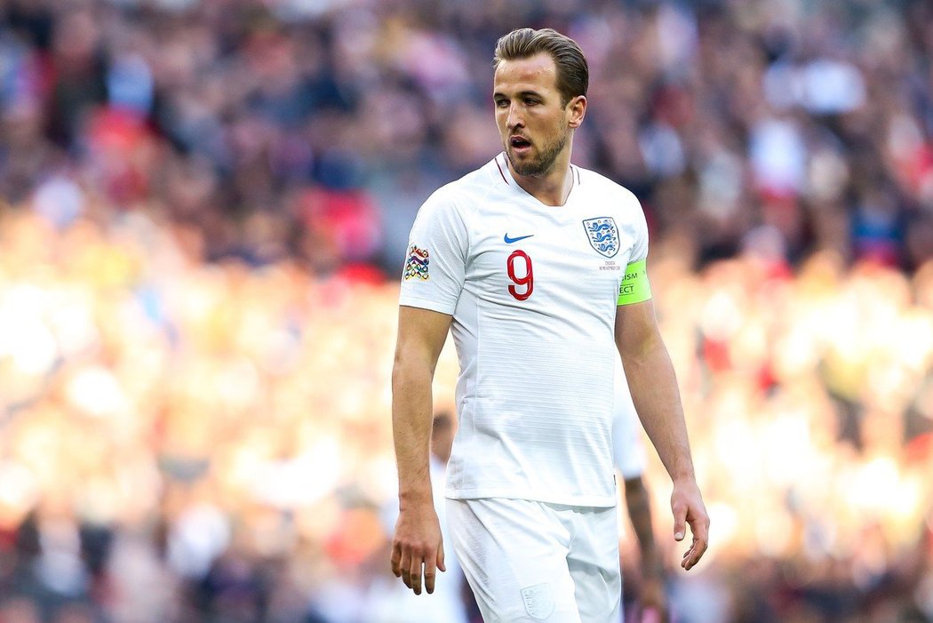 Útočník Harry Kane v dresu anglické reprezentace