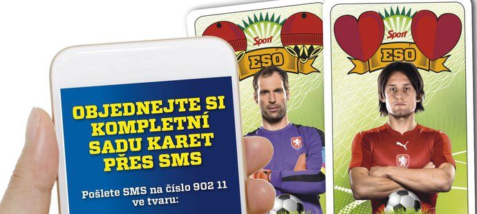 Originální fotbalové karty objednávejte přes SMS