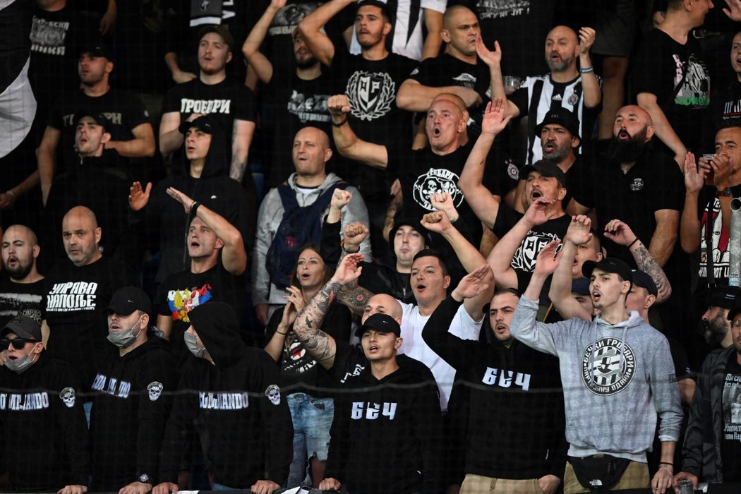 Na stadion do Uherského Hradiště dorazili i fanoušci Partizanu