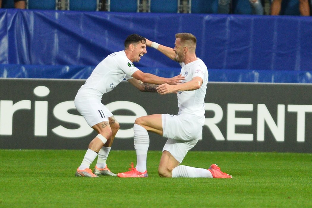 Radost Milana Petržely po druhém gólu Slovácka