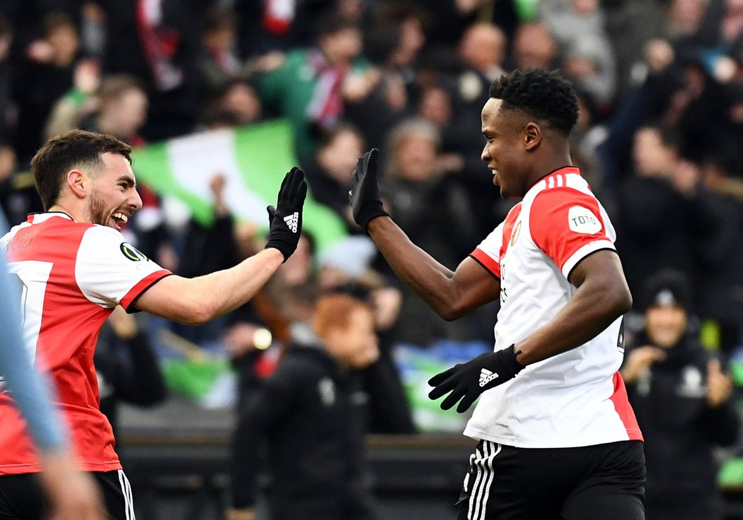 Feyenoord poslal do vedení Luis Sinisterra (vpravo)