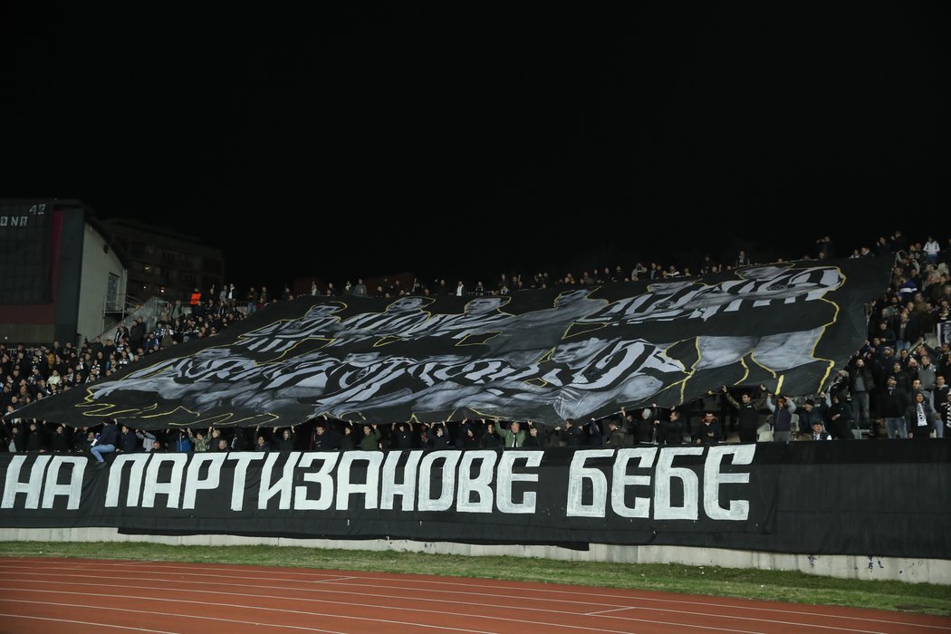 Choreo fanoušků Partizanu