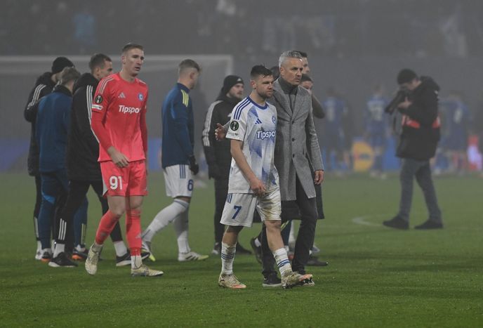 Kouč Sigmy Tomáš Janotka po utkání proti Lechu Kouč Sigmy Tomáš Janotka po utkání proti Lechu