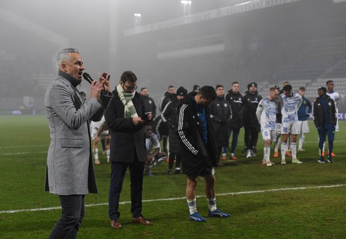 Kouč Sigmy Tomáš Janotka po utkání proti Lechu Kouč Sigmy Tomáš Janotka po utkání proti Lechu