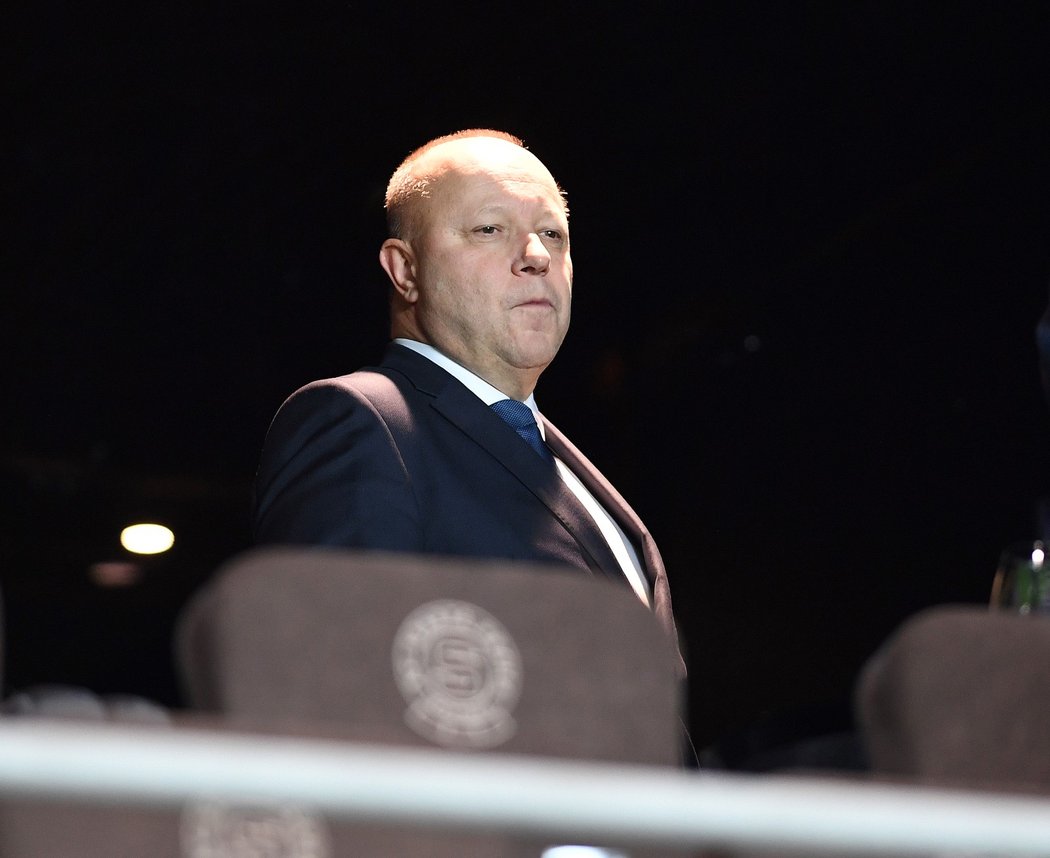 Předseda FAČR Petr Fousek při zápase Konferenční ligy mezi Spartou a Partizanem Bělehrad