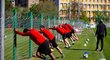 Slávističtí fotbalisté na tréninku po koronavirové pauze