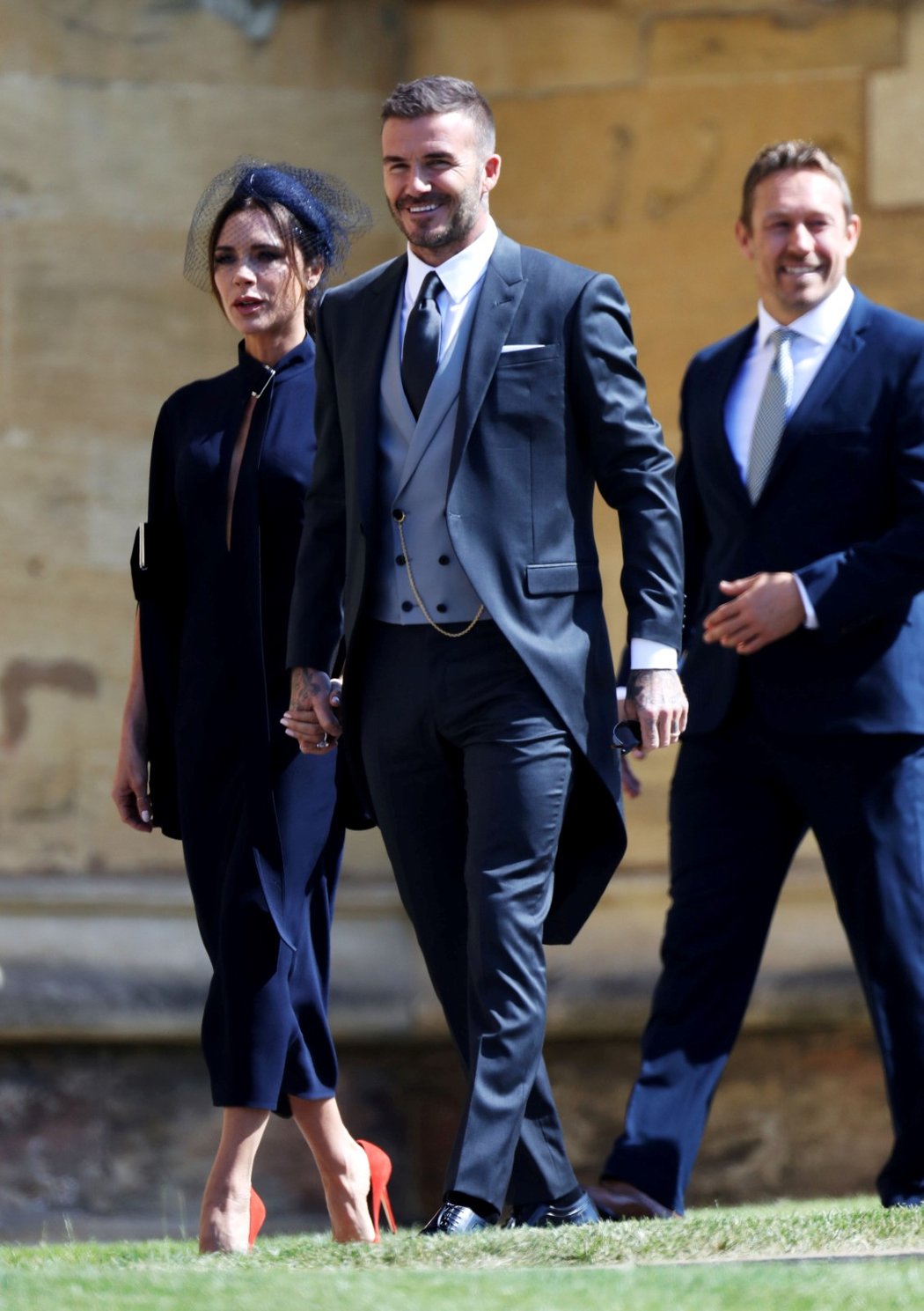 David Beckham s manželkou Victorií na královské svatbě