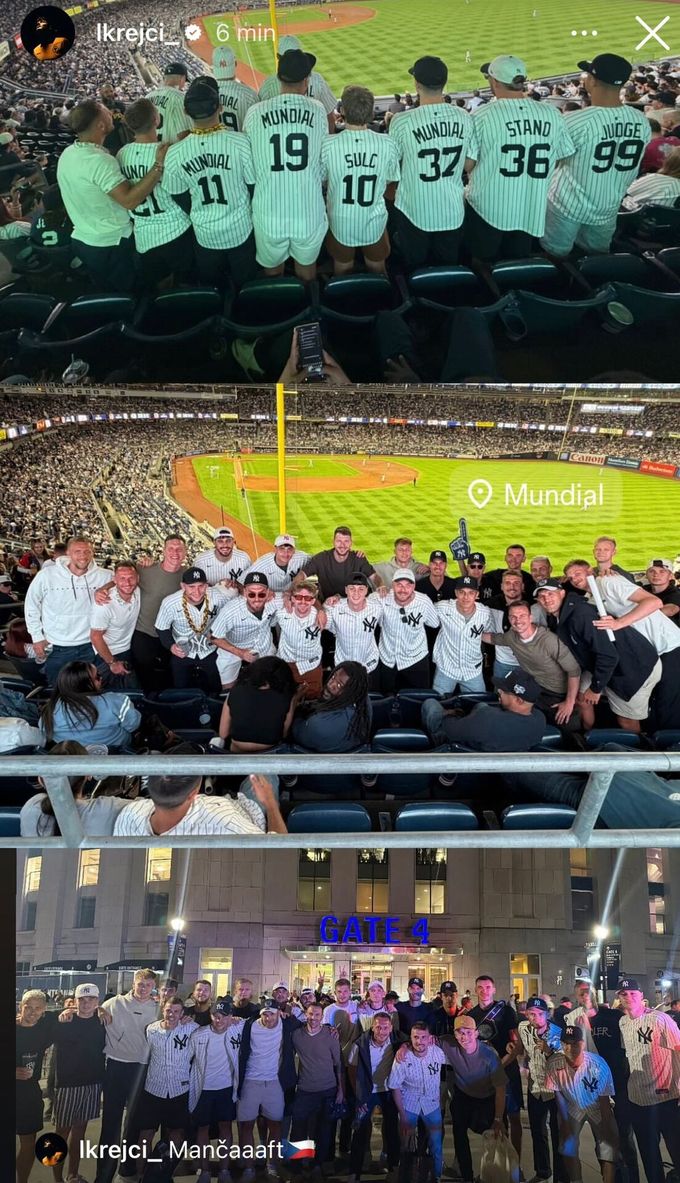 MS ve fotbale ONLINE: Reprezentanti vyrazili na Yankees, Nedvěd zvolil program s Rolins MS ve fotbale ONLINE: Reprezentanti vyrazili na Yankees, Nedvěd zvolil program s Rolins