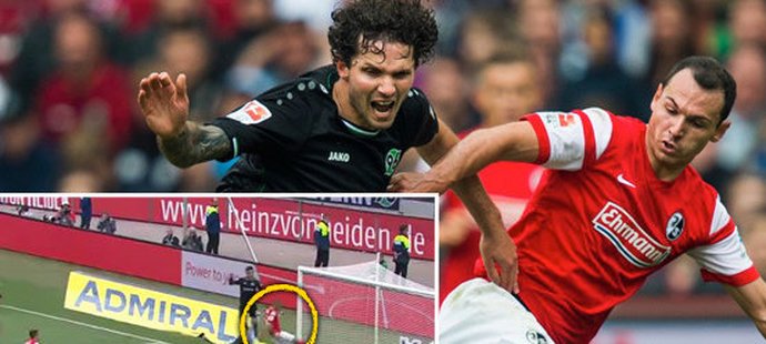Český stoper Pavel Krmaš si v posledním zápase za Freiburg vstřelil vlastní gól