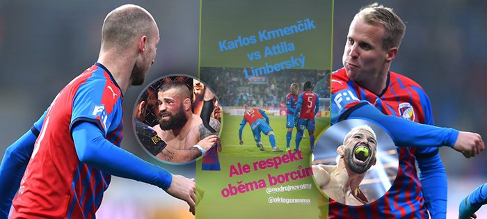 Plzeňští fotbalisté Michael Krmenčík a David Limberský po gólu do sítě Liberce napodobovali souboj Attily Végha s Karlosem Vémolou