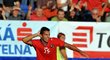 Milan Baroš slaví úvodní gól do sítě San Marina