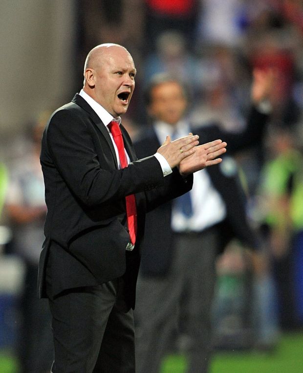 Ivan Hašek se raduje ze sedmého gólu svých svěřenců proti San Marinu Ivan Hašek se raduje ze sedmého gólu svých svěřenců proti San Marinu
