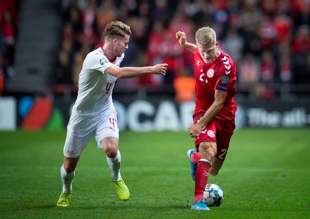 Dánsko porazilo v zápase kvalifikace o postup na EURO 2020 Švýcarsko 1:0