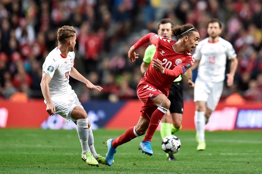 Dánsko porazilo v zápase kvalifikace o postup na EURO 2020 Švýcarsko 1:0