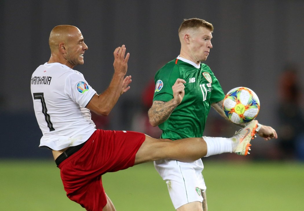 V utkání kvalifikace o postup na EURO 2020 mezi Gruzií a Irskem branka nepadla