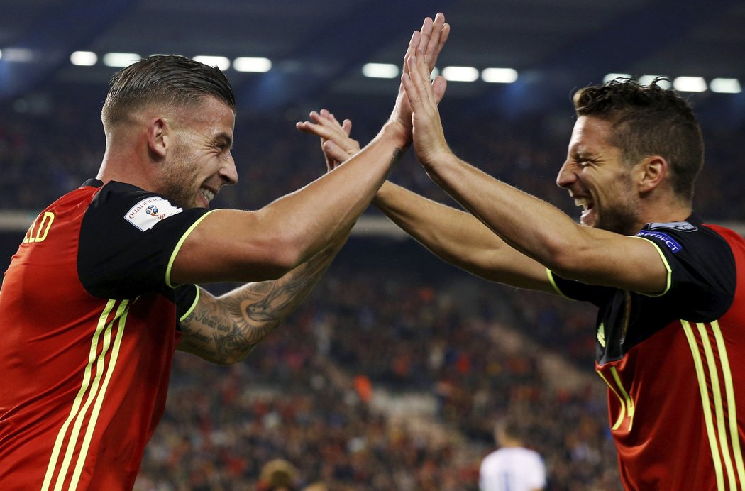 Gólová radost Belgie v utkání s Bosnou