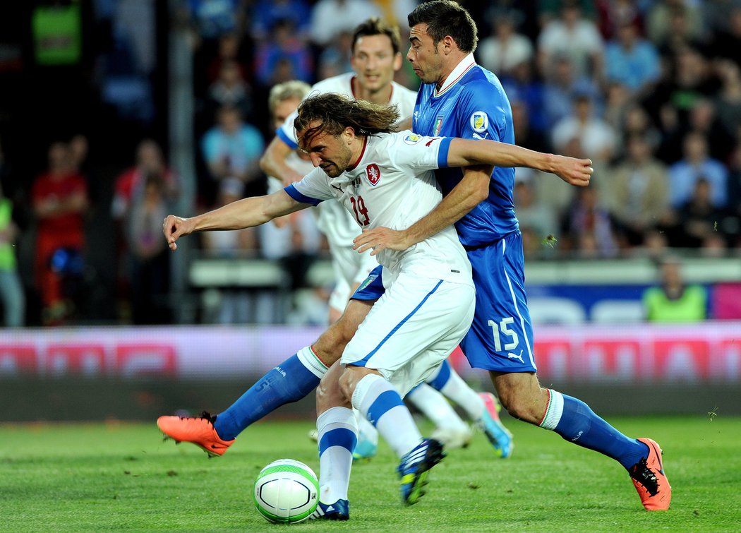 Záložník Petr Jiráček se sice snažil dostat Italy na lopatky, ale nakonec gól v kvalifikaci MS nedal