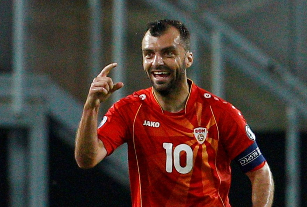 Goran Pandev skóroval za Severní Makedonii v zápase s Rakouskem