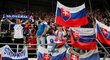 Slovenští fanoušci během zápasu s Maďarskem