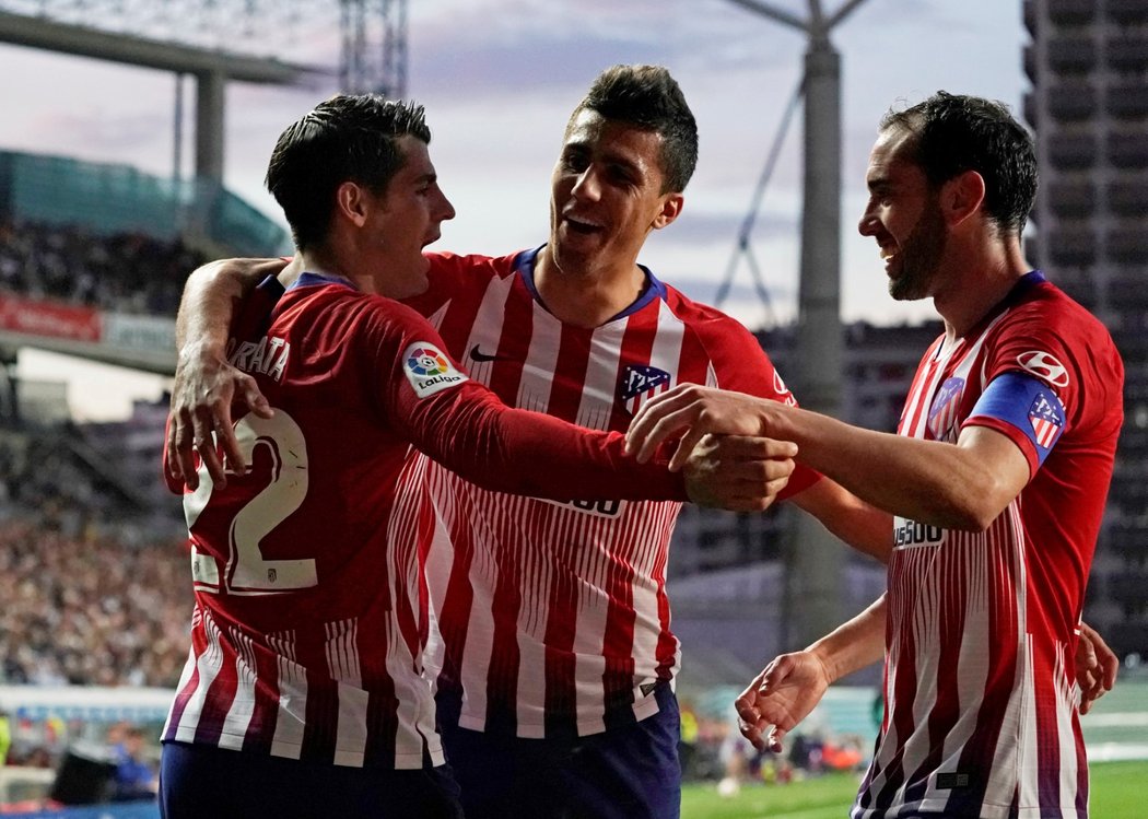 Atlético Madrid porazilo díky dvěma gólům Álvara Moraty San Sebastian 2:0