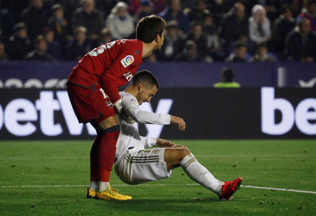 Belgičan Eden Hazard nedohrál duel s Levante.