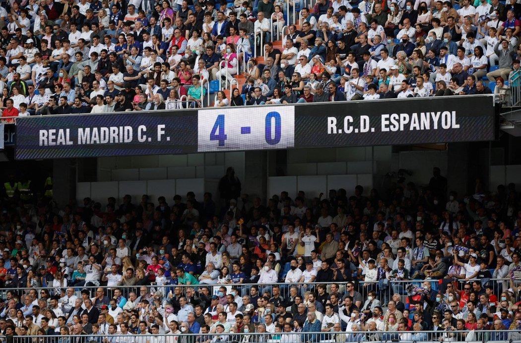 Real Madrid zdolal Espanyol 4:0 a slaví zisk titulu