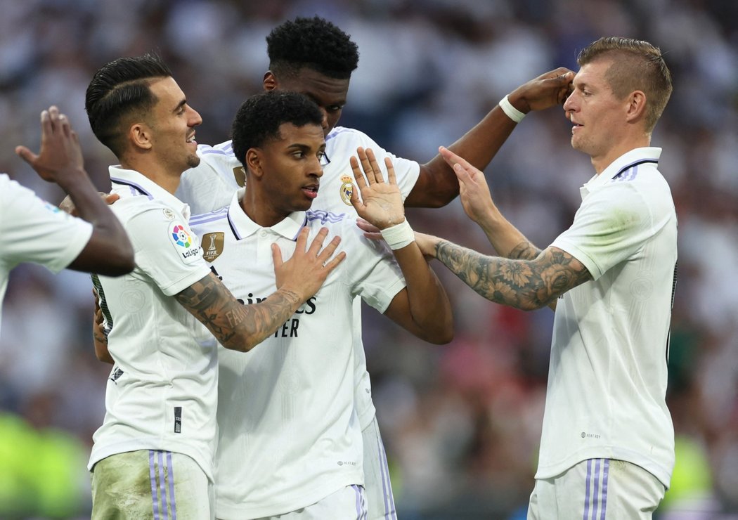 Hráči Realu se radují z gólu