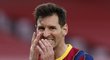 Zklamaný Lionel Messi po další prohře Barcelony