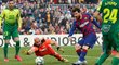 Fotbalisté Barcelony i díky čtyřem brankám Lionela Messiho porazili Eibar