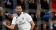 Karim Benzema oslavuje trefu proti Vallecanu