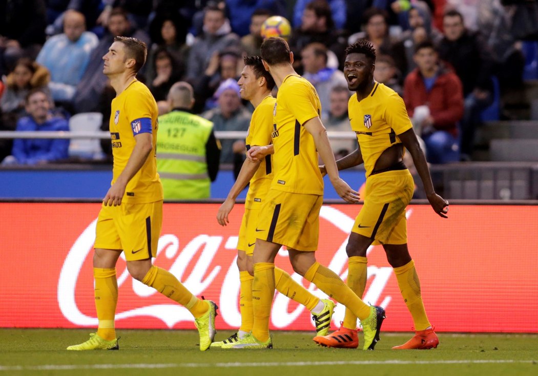 Atlético Madrid vybojovalo výhru na půdě La Coruni v nastavení, rozhodl Thomas