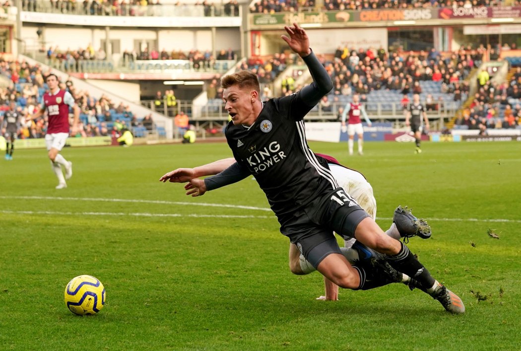 Penaltový zákrok v utkání Leicesteru na hřišti Burnley, kde domácí zvítězili 2:1