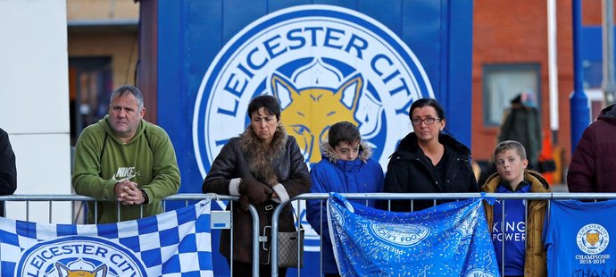 Truchlící fanoušci Leicesteru