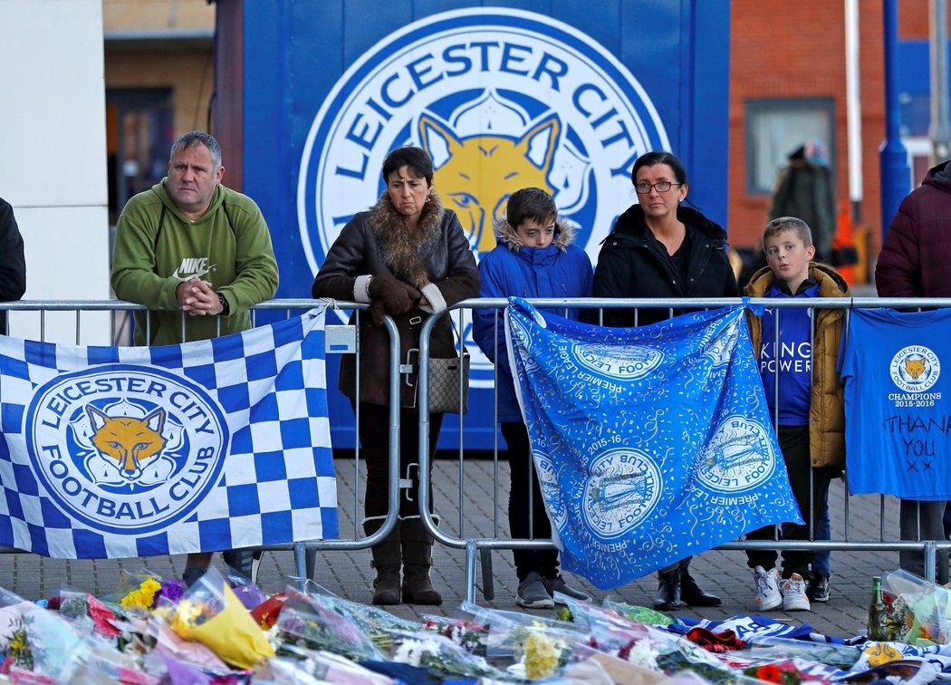 Truchlící fanoušci Leicesteru