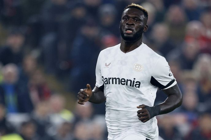 Victor Boniface v dresu Bayeru Leverkusen Victor Boniface v dresu Bayeru Leverkusen