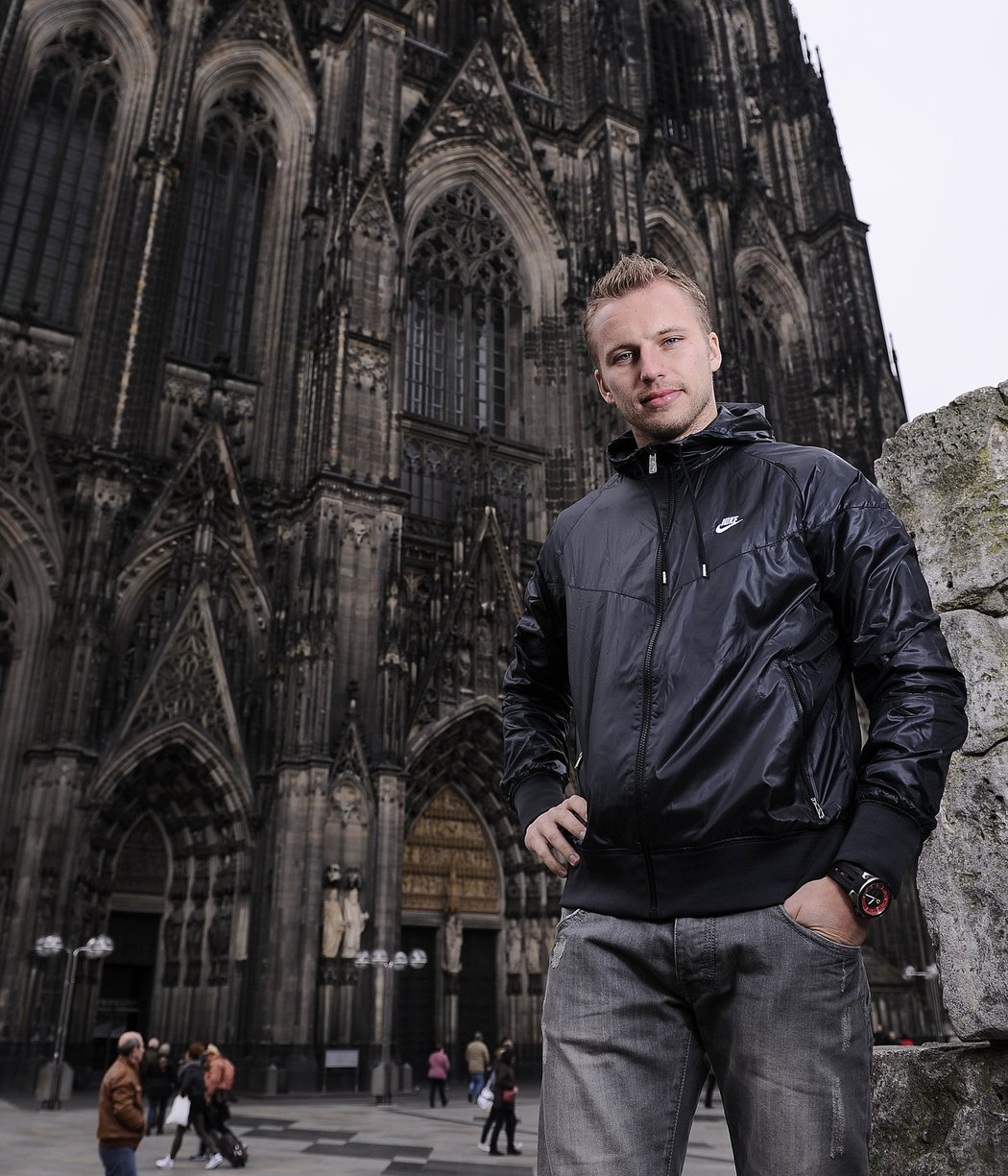 Michal Kadlec v civilu na procházce v Kolíně nad Rýnem